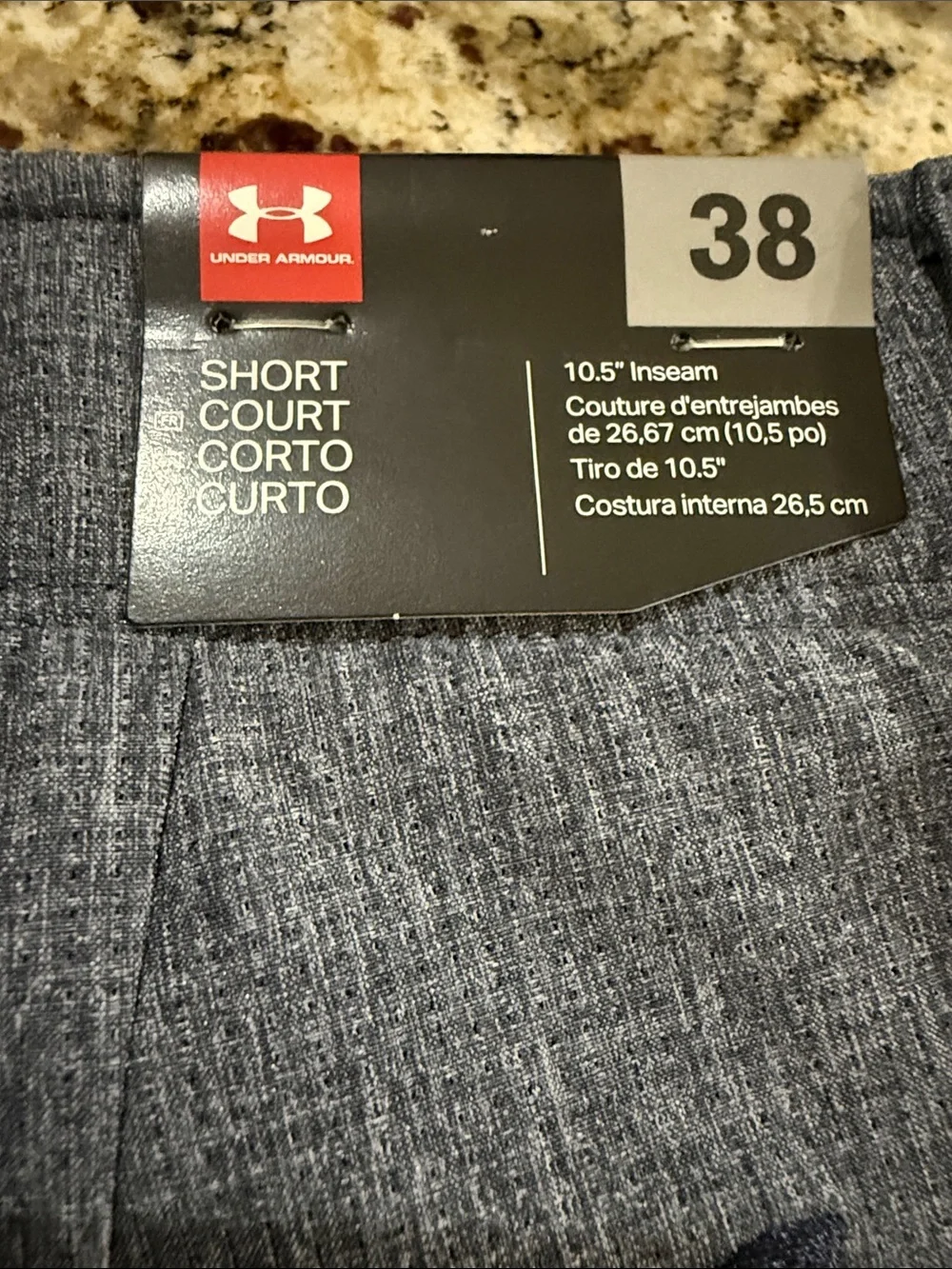 Under Armour Men's Dark Gray/Navy Performance Flat-Front Shorts